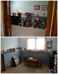 The boy's play room! I am so happy with how it turned out and love all the space they have.
